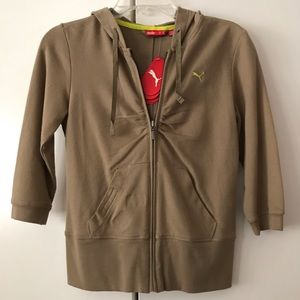 NWT Puma Zip Up Jacket in Olive Green